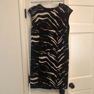 Black and White Sleeveless Dress